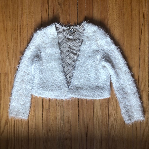 Anthropologie Cropped Eyelash Cardigan - Picture 1 of 5